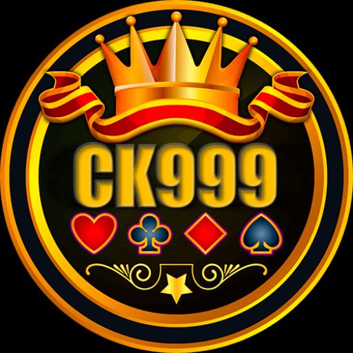 CK999 themed cartoon characters with coins, chips, and a mobile gaming scene